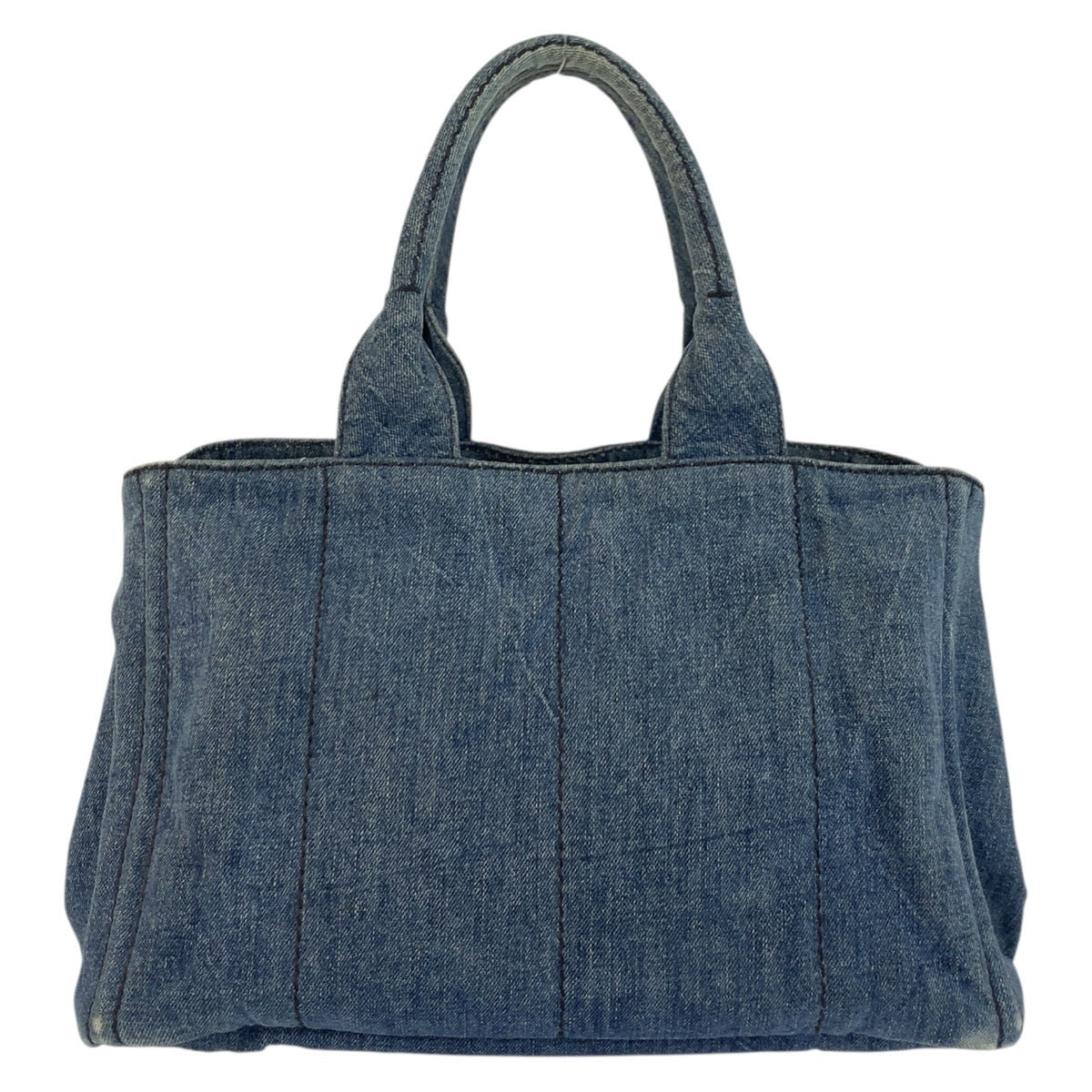 PRADA Tote Bag canvas Blue GoldMetal Canapa