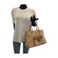 PRADA Shoulder Bag BN2674 leather beige Safiano Triangle With logo