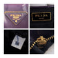 PRADA Tote Bag enamel Purple Gold Metal Galleria Triangle With logo