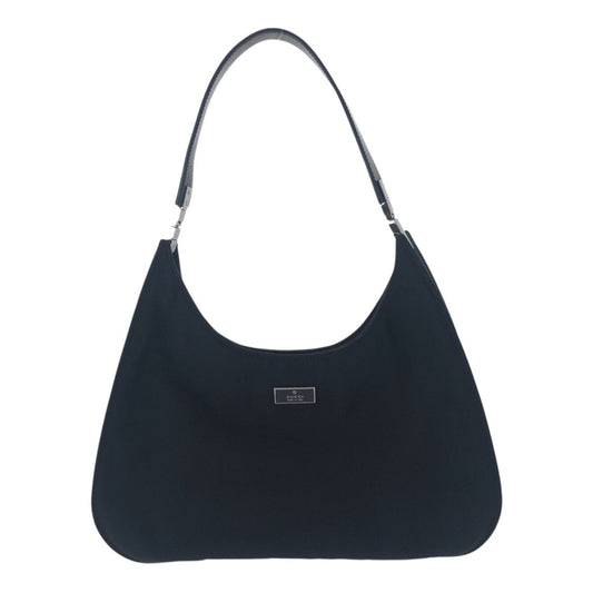 GUCCI Shoulder Bag 001 3767 Nylon Black Silver Metal