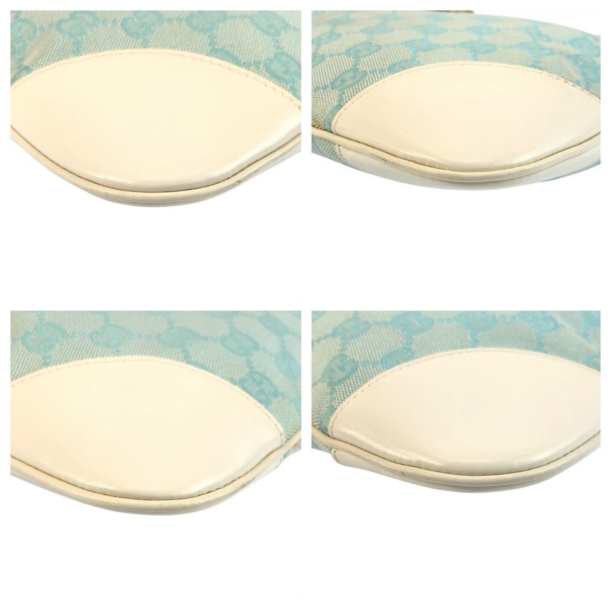 GUCCI Shoulder Bag 001 4057 GG canvas Light blue Jackie