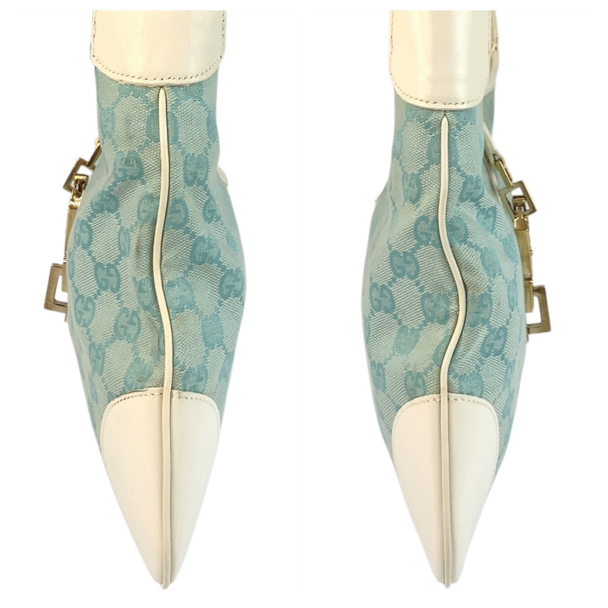 GUCCI Shoulder Bag 001 4057 GG canvas Light blue Jackie