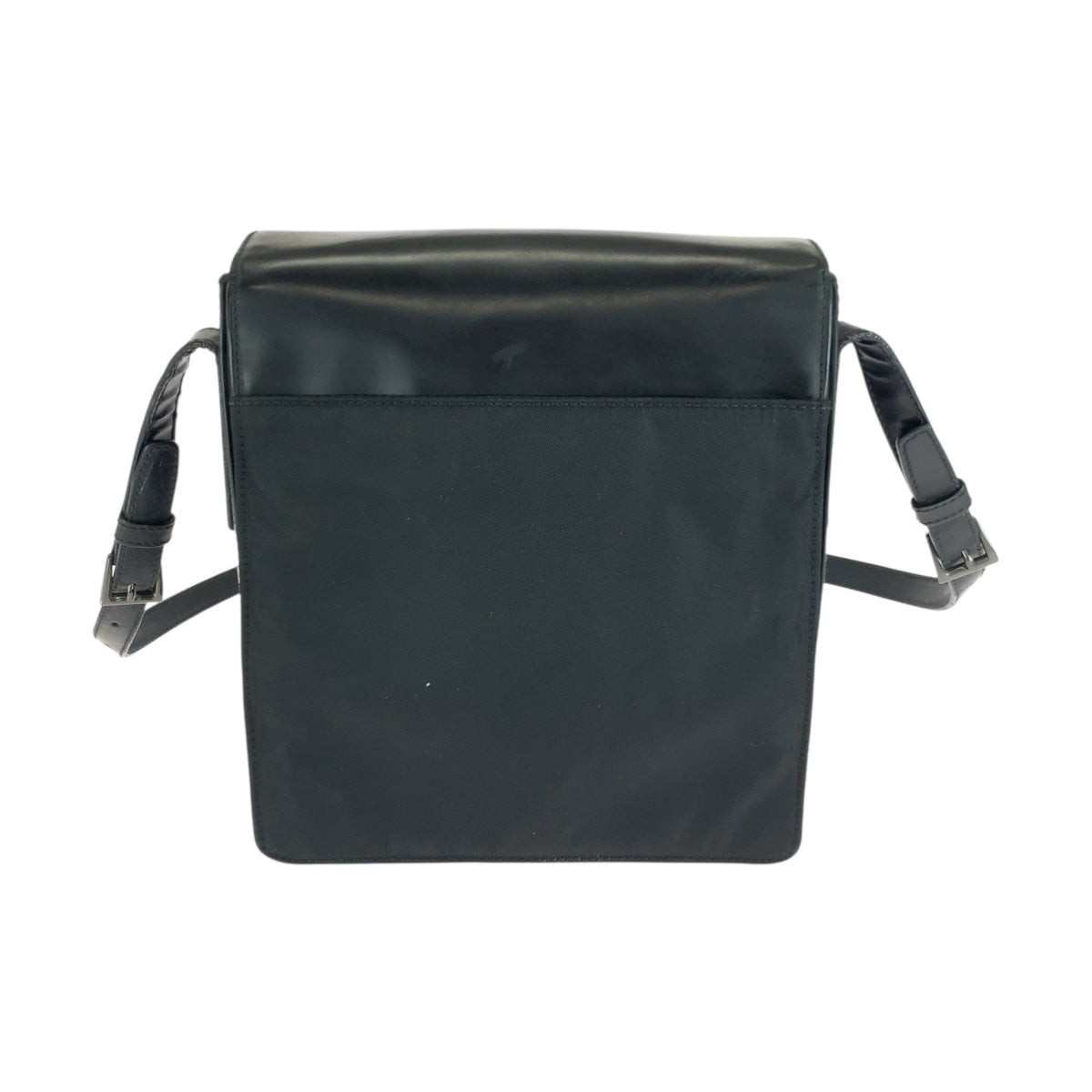 PRADA Shoulder Bag Nylon Black SilverMetal