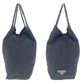 PRADA Tote Bag Nylon Black SilverMetal Test Triangle With logo