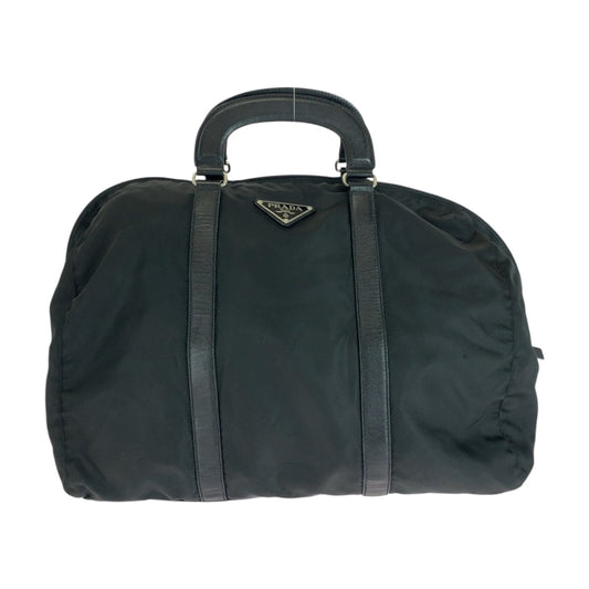PRADA Boston Duffel bag Nylon black Test Triangle With logo