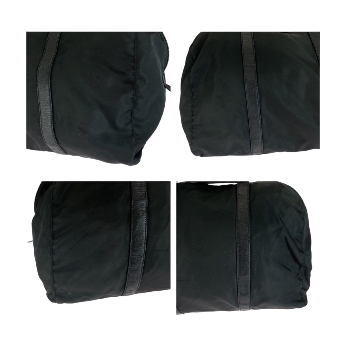 PRADA Boston Duffel bag Nylon black Test Triangle With logo