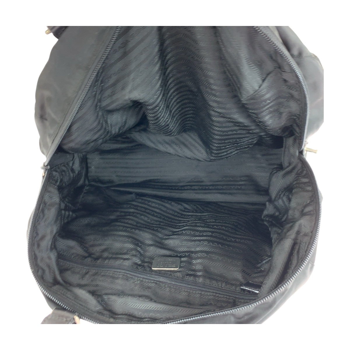PRADA Boston Duffel bag Nylon black Test Triangle With logo