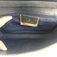 GUCCI Shoulder Bag 94 02 050 GG Supreme Canvas Navy Gray Gold Metal Old Gucci
