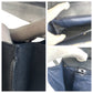 GUCCI Shoulder Bag 94 02 050 GG Supreme Canvas Navy Gray Gold Metal Old Gucci