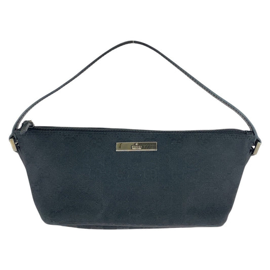 GUCCI Handbag 039 1103 GG canvas Black SilverMetal