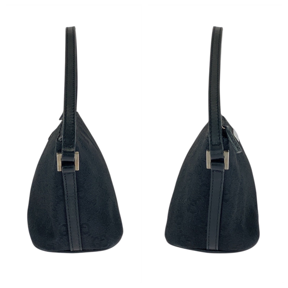 GUCCI Handbag 039 1103 GG canvas Black SilverMetal