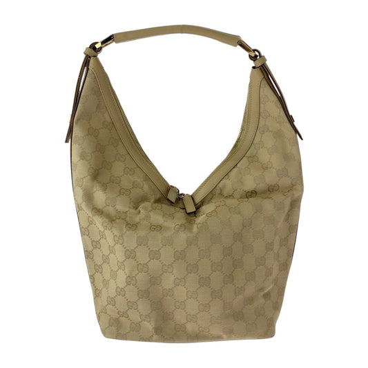 GUCCI Shoulder Bag 73885 GG canvas Beige SilverMetal
