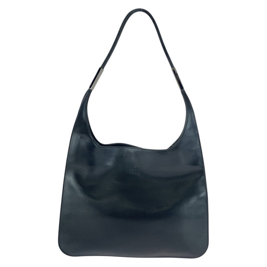 GUCCI Shoulder Bag 001 3167 leather Black SilverMetal