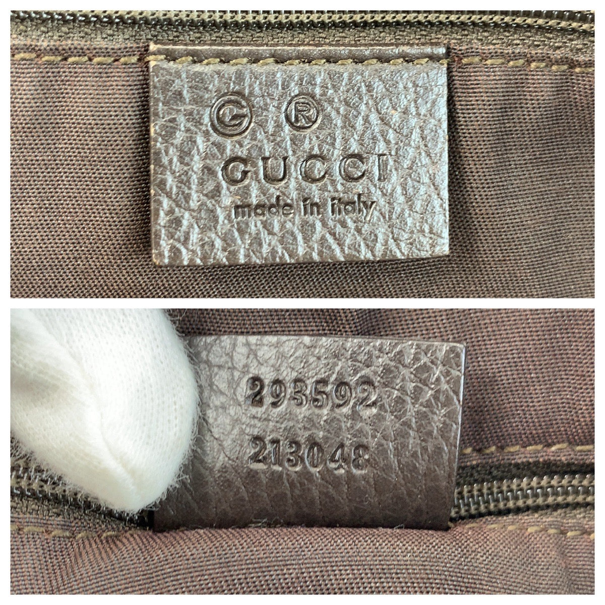GUCCI Tote Bag 293592 GG canvas Brown Silver Metal Sherry line