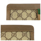 GUCCI Clutch bag 89 01 032 GG Supreme Canvas Brown Beige Gold Metal Old Gucci Shelly Line