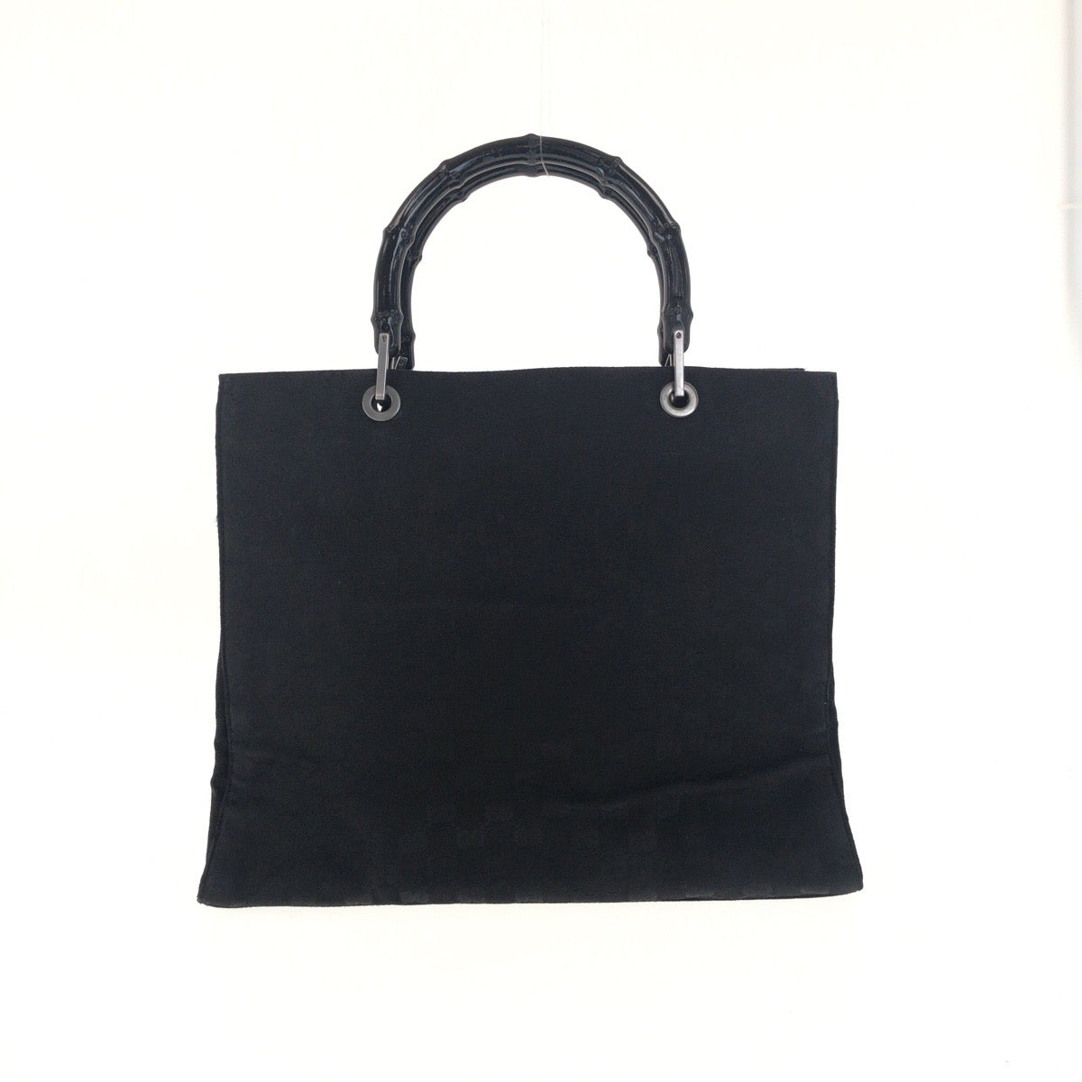 GUCCI Tote Bag 002・1010 GG canvas Black Silver Bamboo