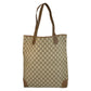GUCCI Tote Bag 002 904 0131 GG Supreme Canvas Beige Gold Metal Sherry Line Old Gucci