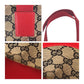 GUCCI Tote Bag 019 0402 GG canvas Red Navy SilverMetal