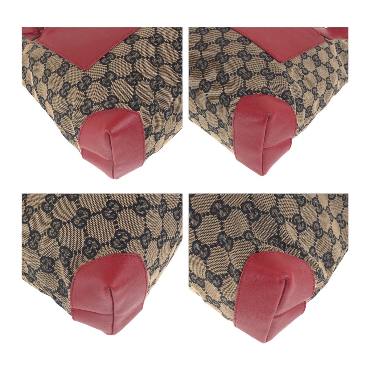 GUCCI Tote Bag 019 0402 GG canvas Red Navy SilverMetal