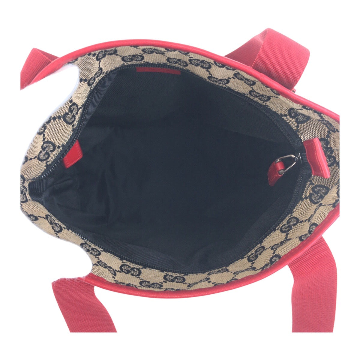GUCCI Tote Bag 019 0402 GG canvas Red Navy SilverMetal