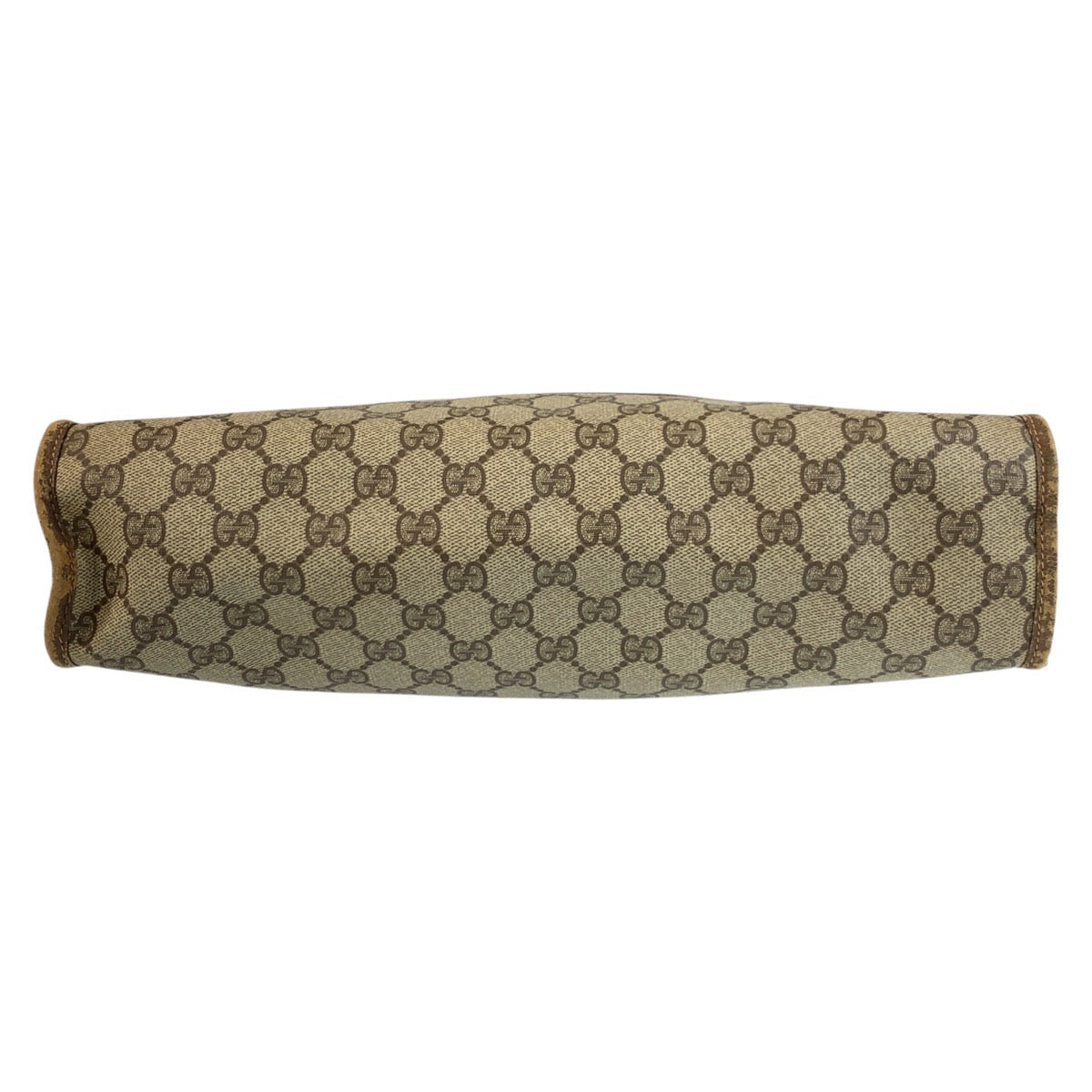 GUCCI Tote Bag 89 02 092 GG Supreme Canvas Beige Brown Gold Metal Sherry Line Old Gucci