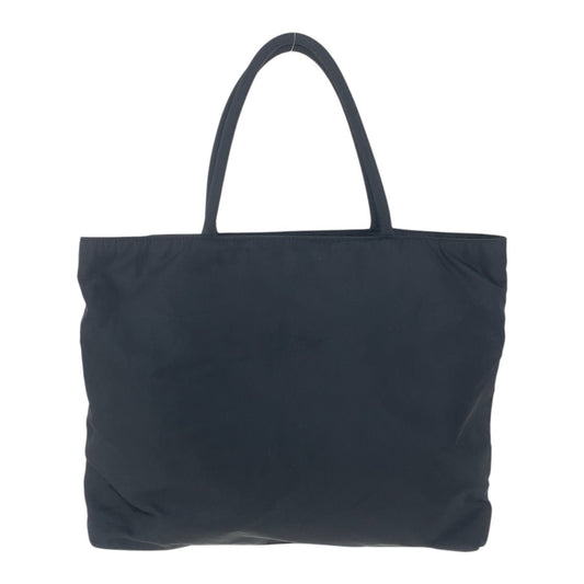 PRADA Tote Bag Nylon Black SilverMetal Test Triangle With logo