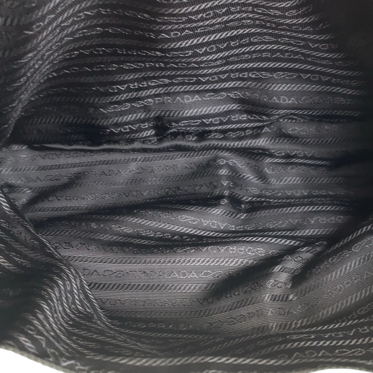 PRADA Tote Bag Nylon Black SilverMetal Test Triangle With logo