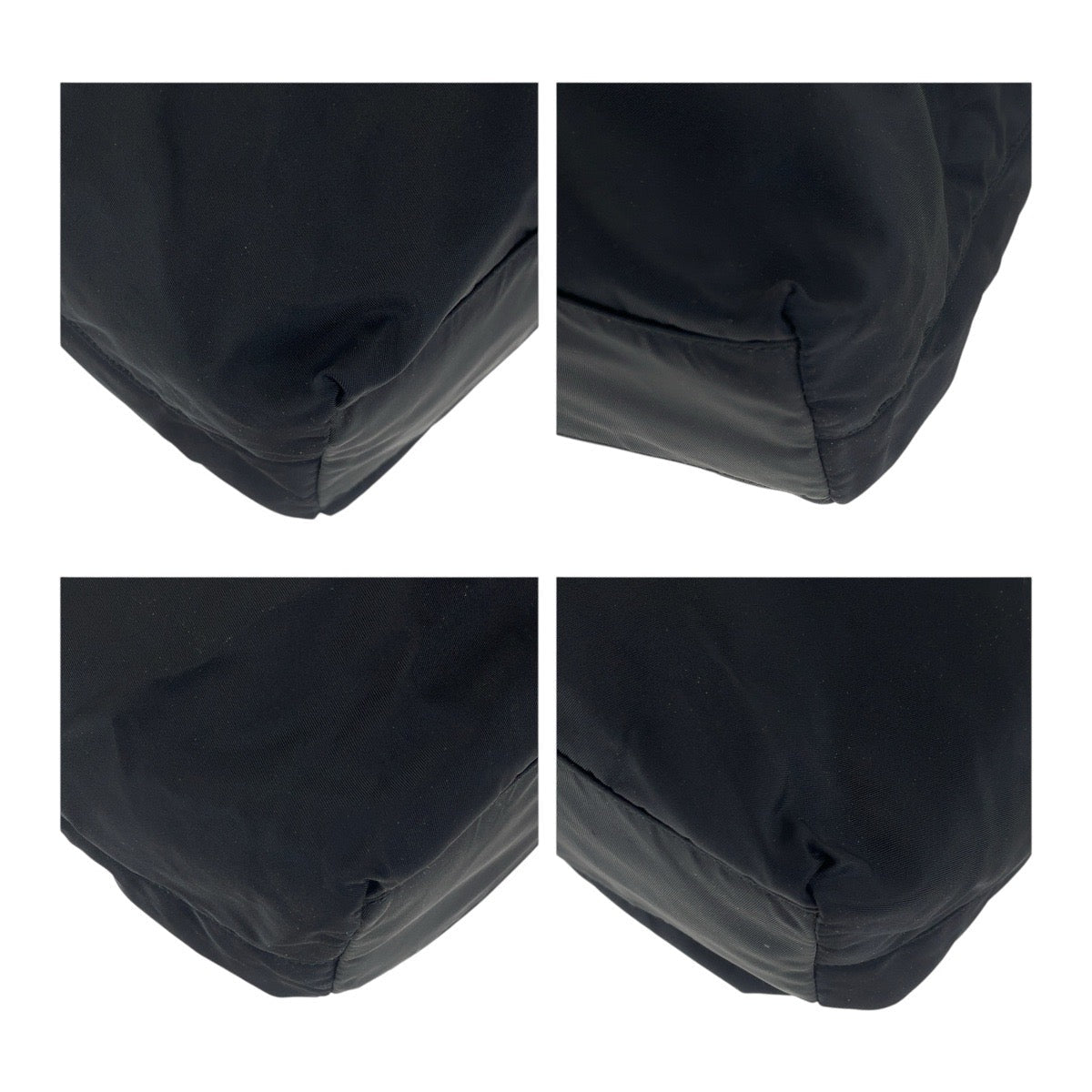 PRADA Tote Bag Nylon Black SilverMetal Test Triangle With logo