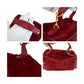 GUCCI Handbag 032 1705 0141 Suede Red Gold Metal Horsebit