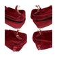 GUCCI Handbag 032 1705 0141 Suede Red Gold Metal Horsebit