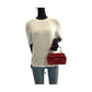 GUCCI Handbag 032 1705 0141 Suede Red Gold Metal Horsebit