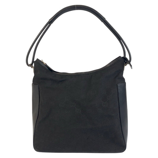 GUCCI Shoulder Bag 001 3766 GG canvas Black SilverMetal
