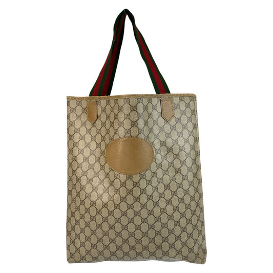 GUCCI Tote Bag GG Supreme Canvas beige Sherry line