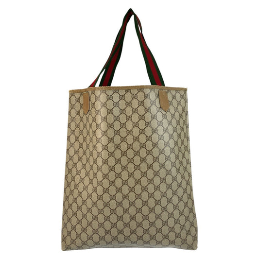 GUCCI Tote Bag GG Supreme Canvas beige Sherry line