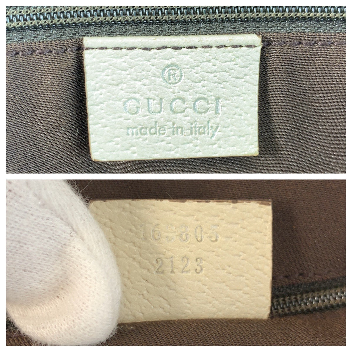 GUCCI Tote Bag 163805 GG canvas Beige Ivory Gold Metal Prince Shelley Line