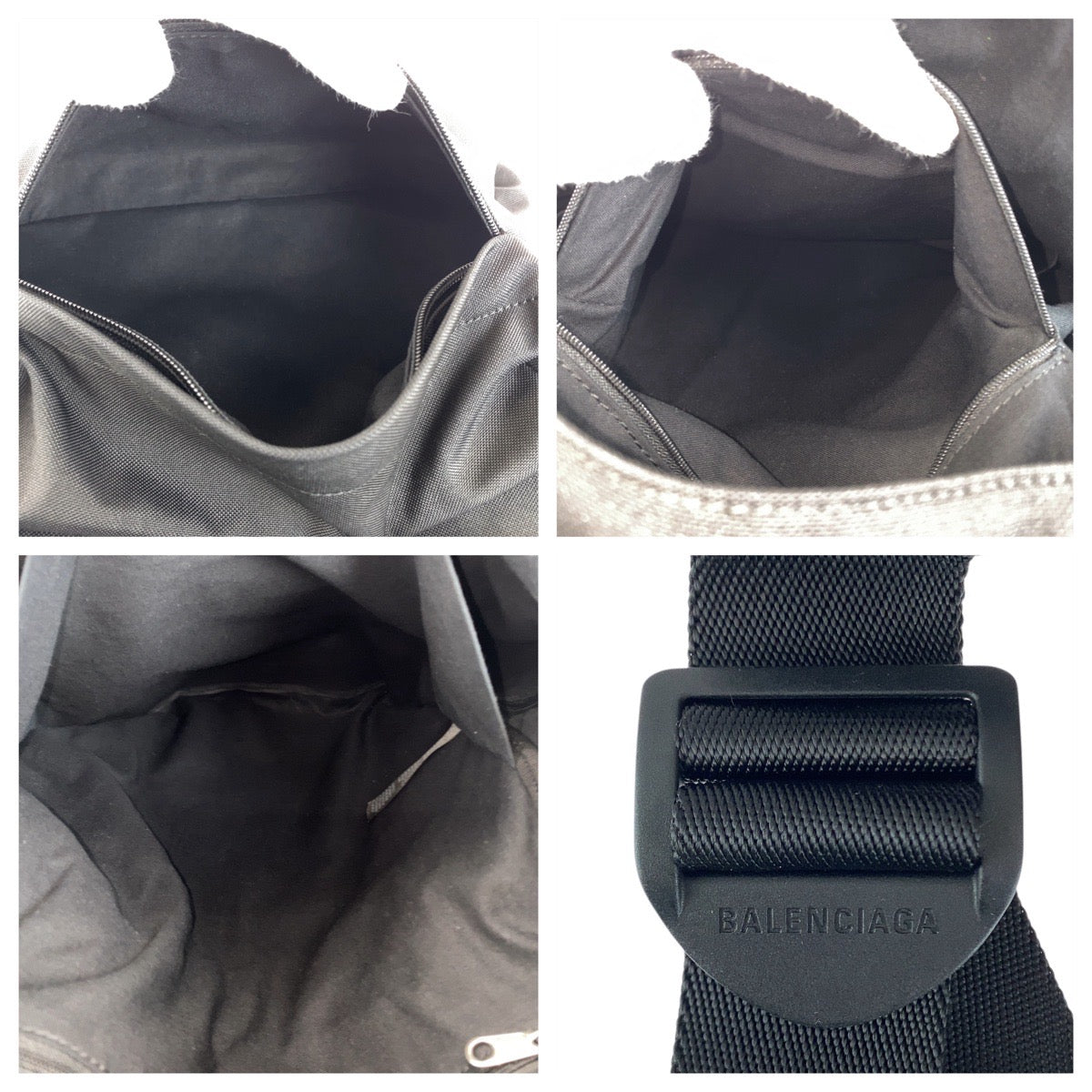 BALENCIAGA Backpack Nylon Black SilverMetal