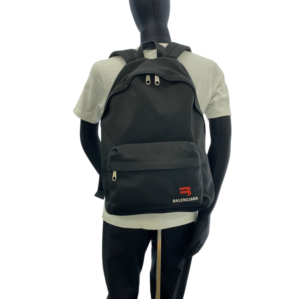 BALENCIAGA Backpack Nylon Black SilverMetal