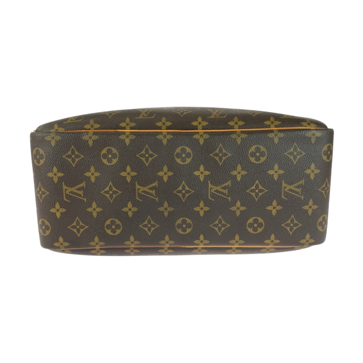 LOUIS VUITTON Handbag M47270 PVC Brown Gold Metal Monogram Deauville