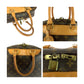 LOUIS VUITTON Handbag M47270 PVC Brown Gold Metal Monogram Deauville