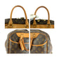 LOUIS VUITTON Handbag M47270 PVC Brown Gold Metal Monogram Deauville