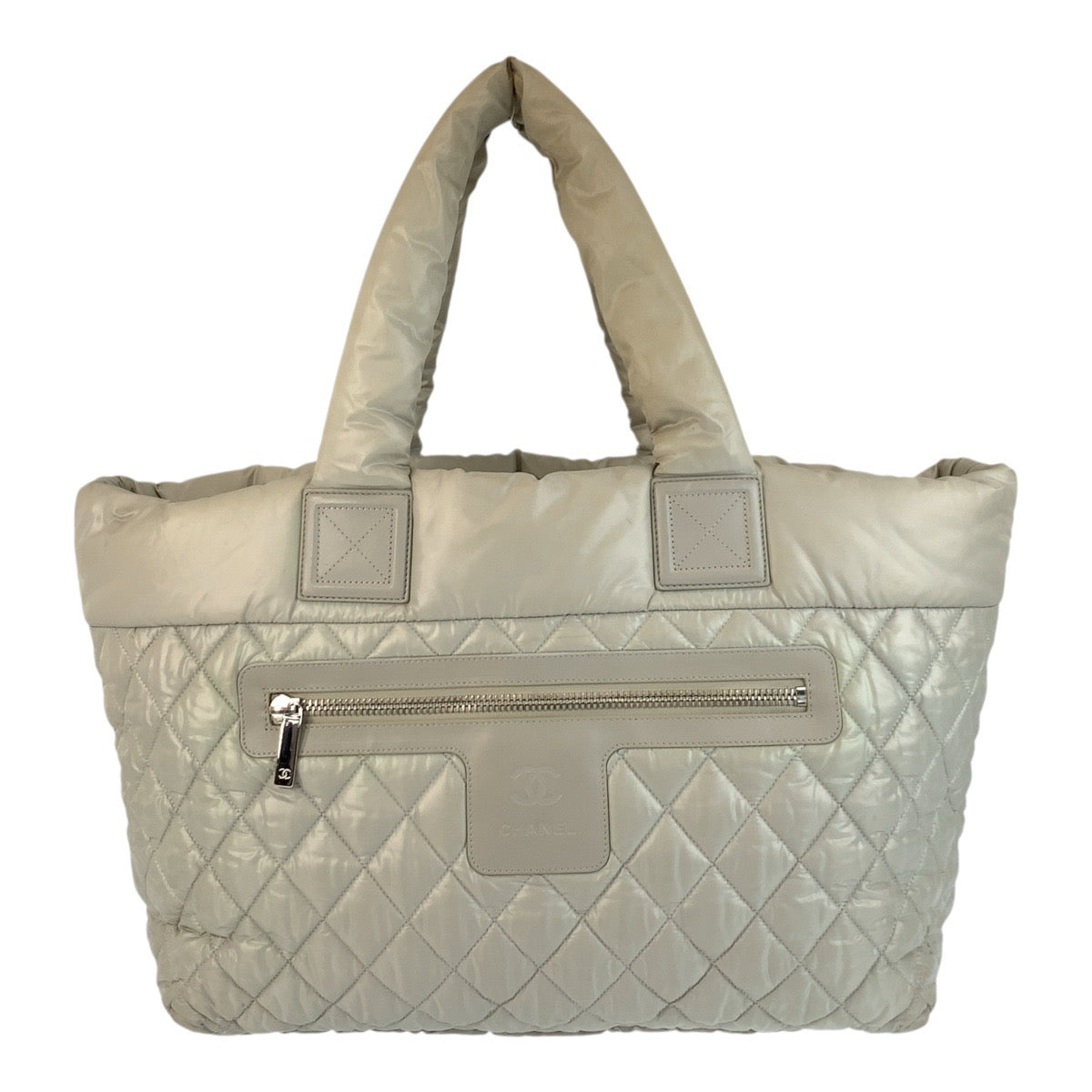 CHANEL Tote Bag Nylon gray Coco Cocoon