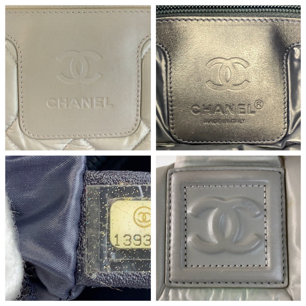 CHANEL Tote Bag Nylon gray Coco Cocoon