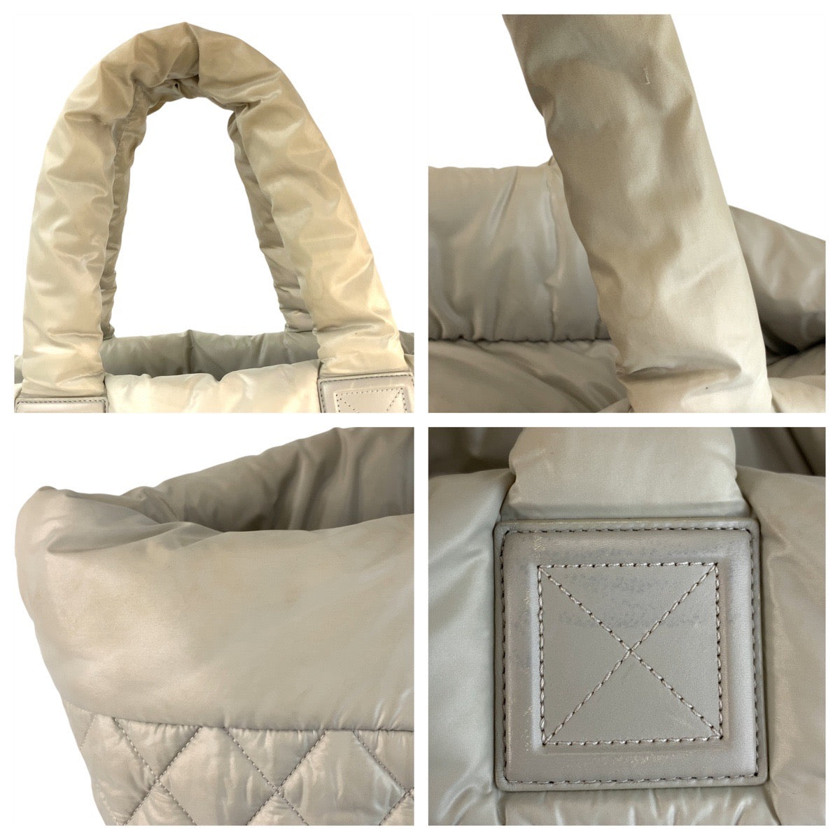 CHANEL Tote Bag Nylon gray Coco Cocoon