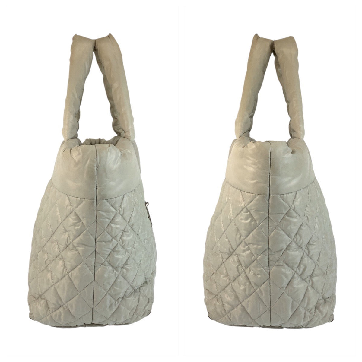 CHANEL Tote Bag Nylon gray Coco Cocoon