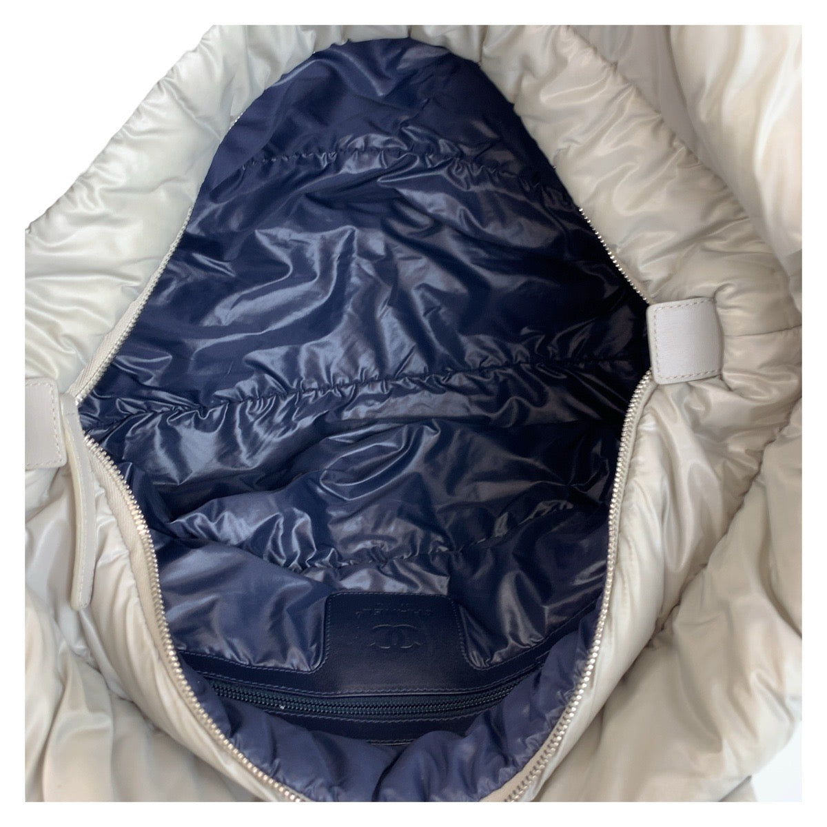 CHANEL Tote Bag Nylon gray Coco Cocoon