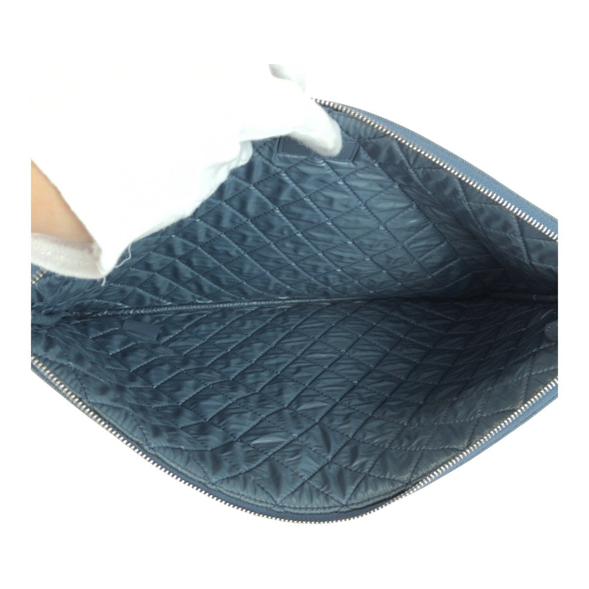 CHANEL Clutch bag A80117 denim blue Deauville Sequin