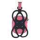 PRADA Pouch Nylon Pink Silver Test Triangle With logo