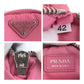 PRADA Pouch Nylon Pink Silver Test Triangle With logo