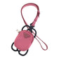 PRADA Pouch Nylon Pink Silver Test Triangle With logo