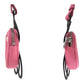 PRADA Pouch Nylon Pink Silver Test Triangle With logo